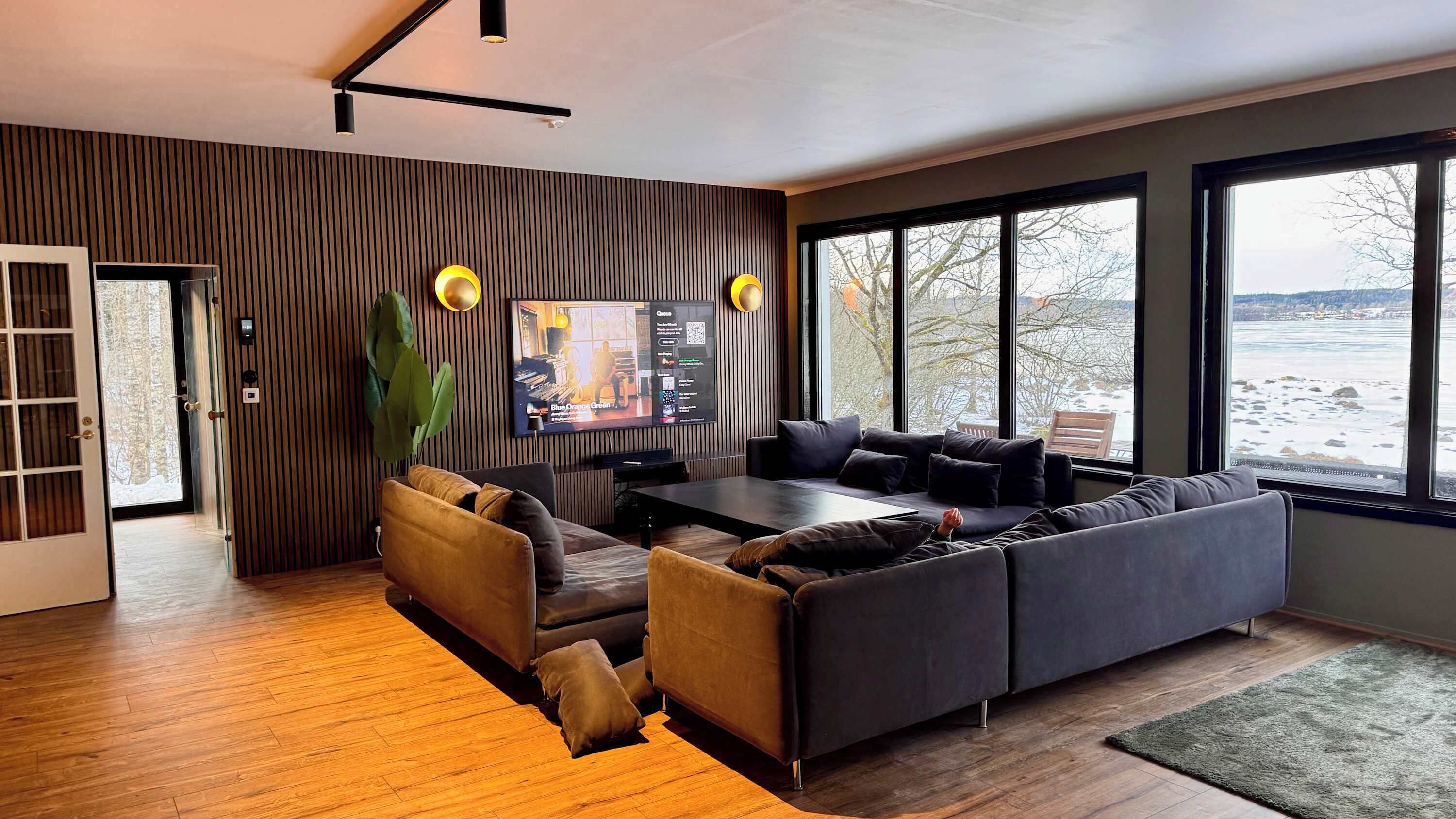 TV, fireplace, offices