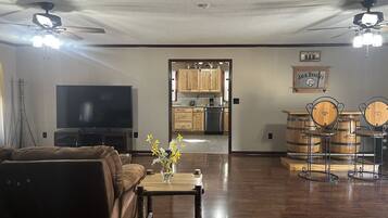 Smart TV, video games, DVD player, books