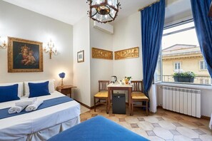 Classic Quadruple Room | Down comforters, free minibar, individually furnished, desk - Fabrizio's Rooms (Rome)