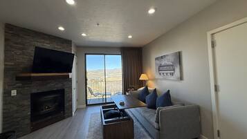 TV, fireplace, DVD player, ping pong