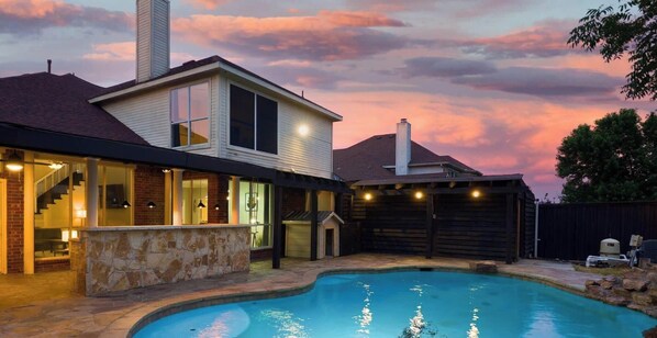 Pool - Prestigious 5BR/3.5B Home with Pool, Sauna, Game Room & Bar (Sachse)