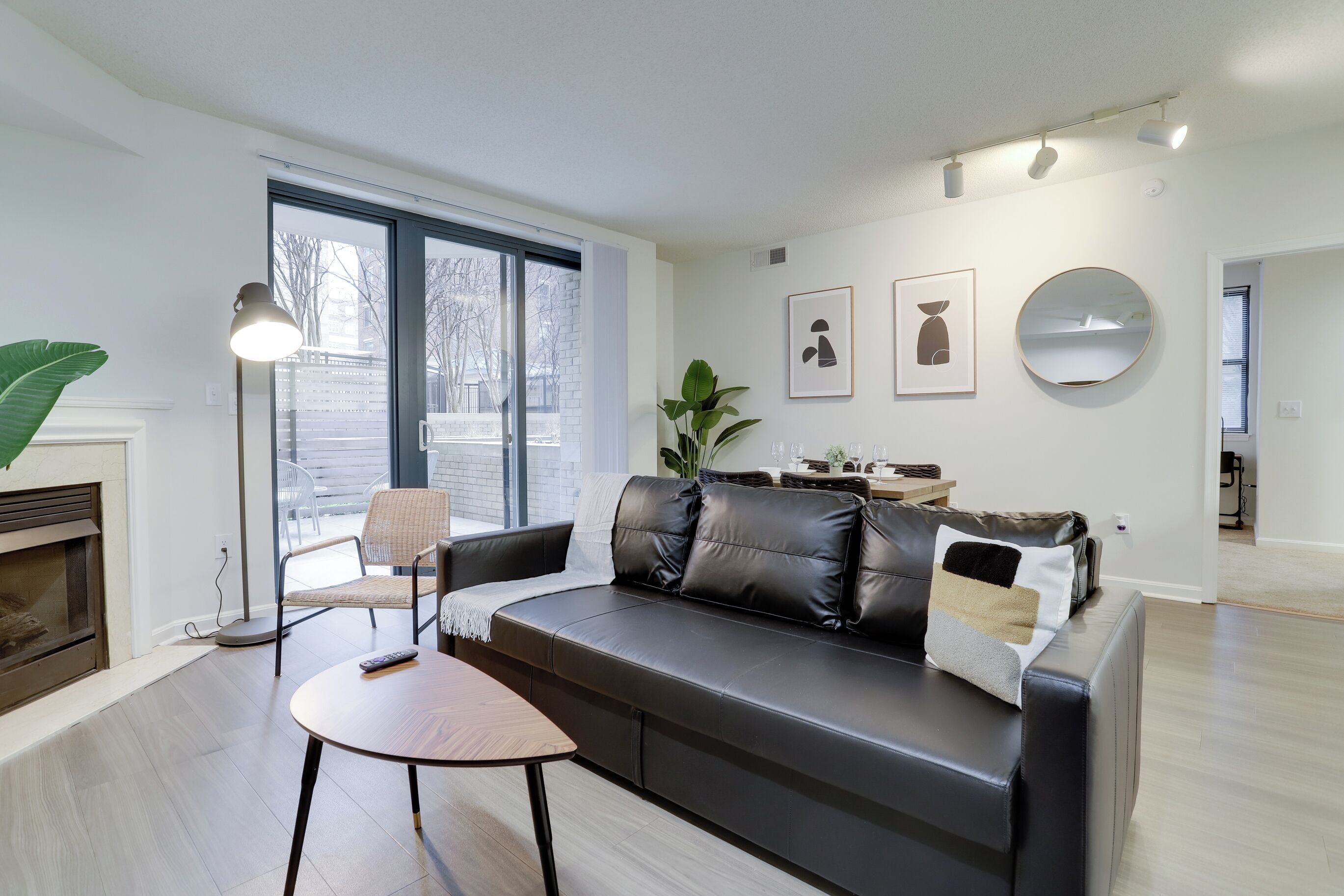 Comfort Apartment, 1 Bedroom, Patio | Living area | 50-inch Smart TV with cable channels, TV