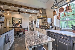 Fridge, microwave, stovetop, dishwasher - On-Site Pond: Spacious Family Home in Jefferson! (Jefferson)