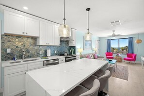 Fridge, microwave, oven, stovetop - Spectacular Private Rooftop Balcony Views of Gulf (St. Pete Beach)