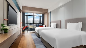 Habitación estándar, 2 camas individuales (High Floor) | Edredones de plumas, cortinas opacas, sistema de insonorización