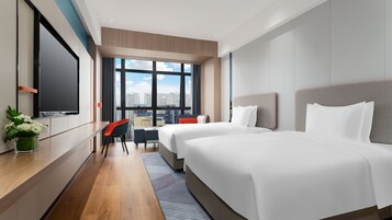 标准房, 2 张单人床 (High Floor) | 羽绒被、遮光窗帘、隔音、熨斗/熨衣板