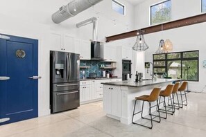 Fridge, microwave, oven, stovetop - Swim & Dock in Style: Art Deco Beach Escape (St. Augustine)
