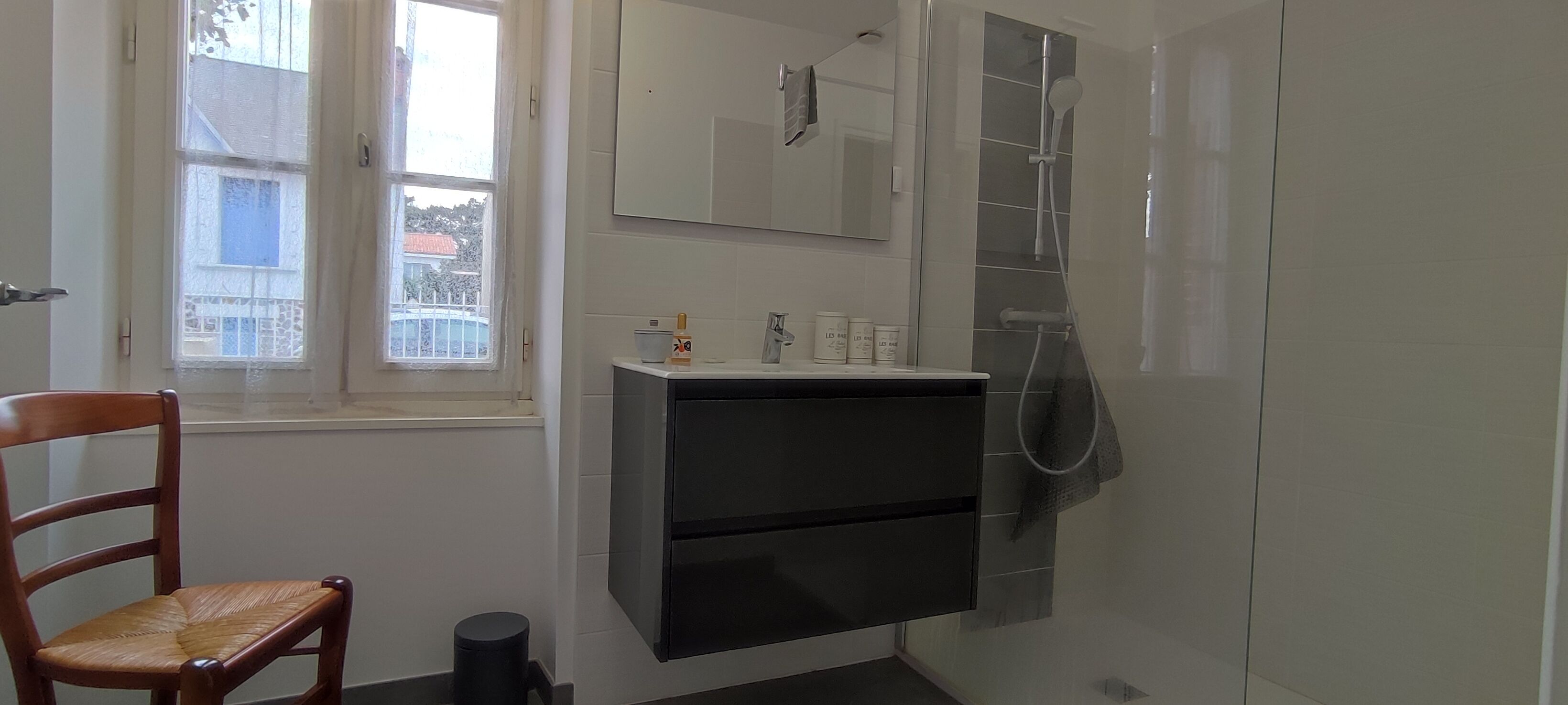 Shower, hair dryer
