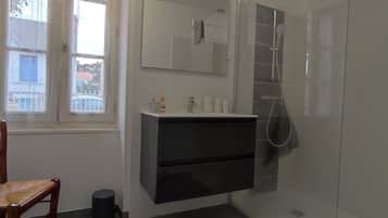 Shower, hair dryer