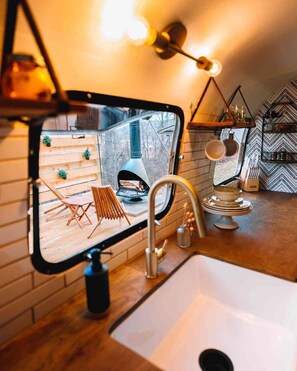 Interior - Fun Vintage Airstream with Heat, Hot Tub, and View (Laurelville)