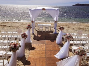 Outdoor wedding area