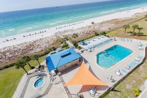 Pool - Moonspinner 808b! Quiet Beach Front Condo w/Amazing Views! (Panama City)