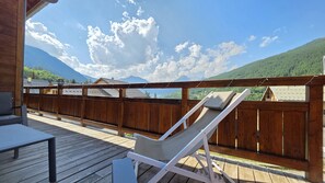 Terrace/patio - Nice chalet for 8 persons to 1.5 km from ski slopes (Saint-Chaffrey)