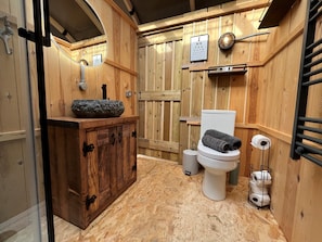 Luxury Tent, Hot Tub ((Max 2 Adults, 2 Child)) | Bathroom - Moonlight Tent (Tenby)