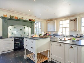 Dishwasher, high chair, cookware/dishes/utensils