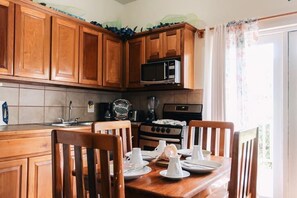 Fridge, microwave, oven, stovetop - Poolside Casita Caribe @ Sapphire Beach Resort (San Pedro Town)