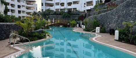 A heated pool