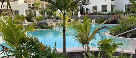 A heated pool