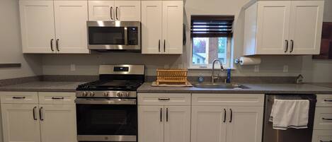 Microwave, oven, stovetop, dishwasher