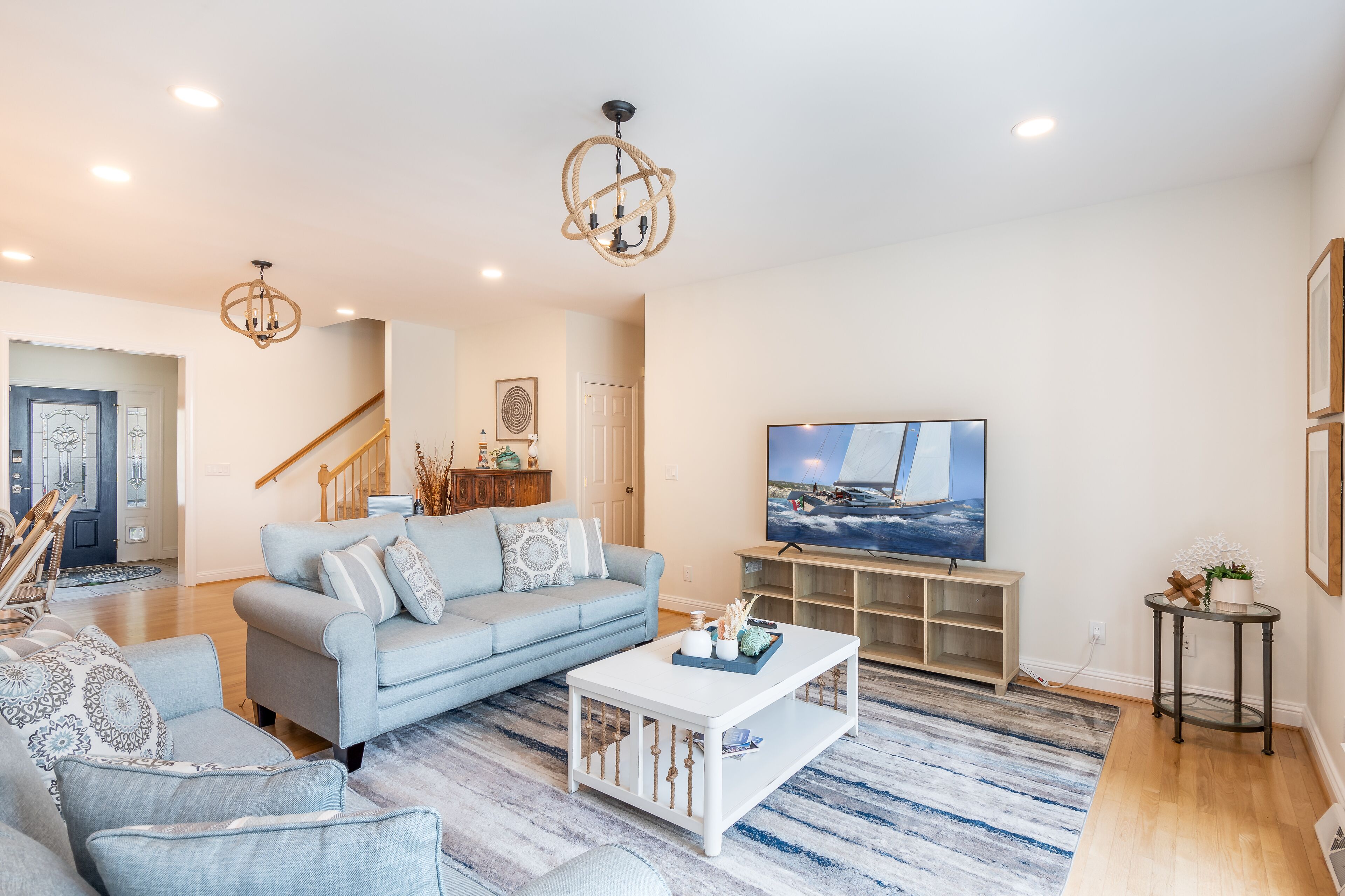 Smart TV, fireplace, video games, books