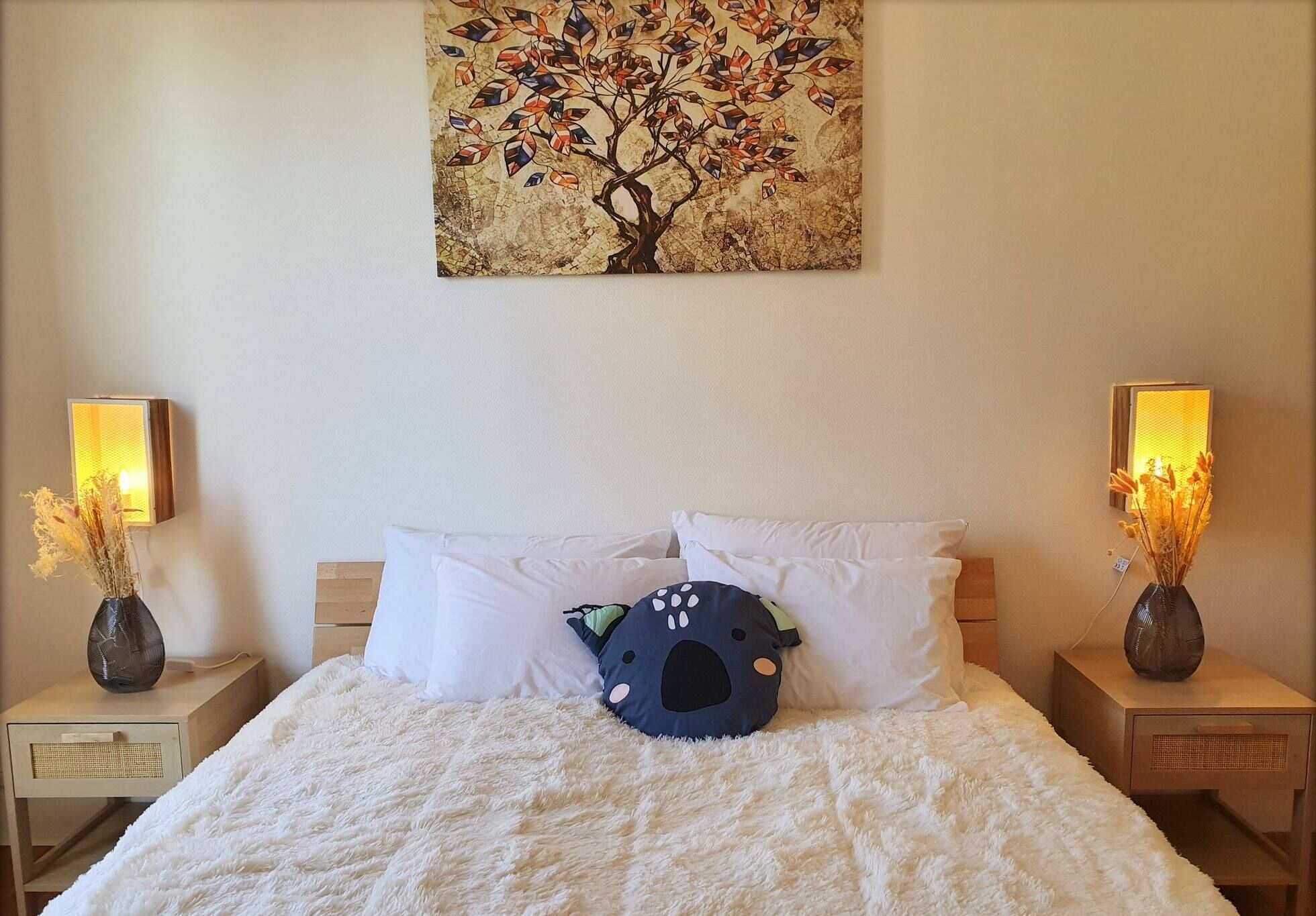 1 chambre, fer et planche à repasser, accès Internet, draps fournis