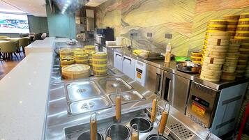 Free daily buffet breakfast