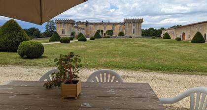 Charming Cottage with Historic Castle Views, 7 Hectares, Bikes, Near Cognac