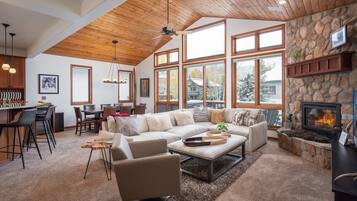 TV, fireplace, DVD player