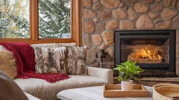 TV, fireplace, DVD player