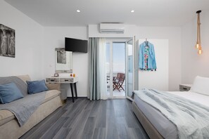 디럭스 스튜디오, 간이주방, 바다 전망 | 방음 설비, 무료 WiFi, 침대 시트