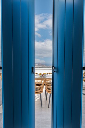 Deluxe Studio, Kitchenette, Sea View | View from room - Mandilaras Village (Naxos)