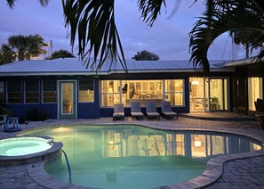 A heated pool