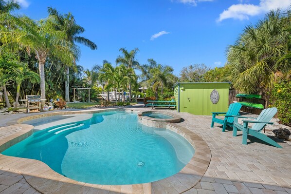 A heated pool