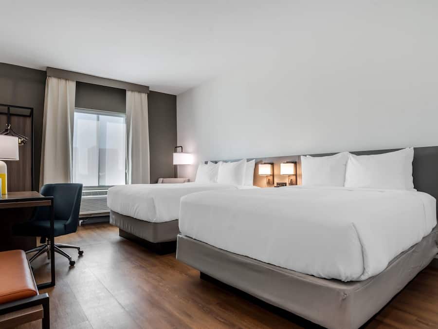 Premium bedding, desk, blackout curtains, iron/ironing board