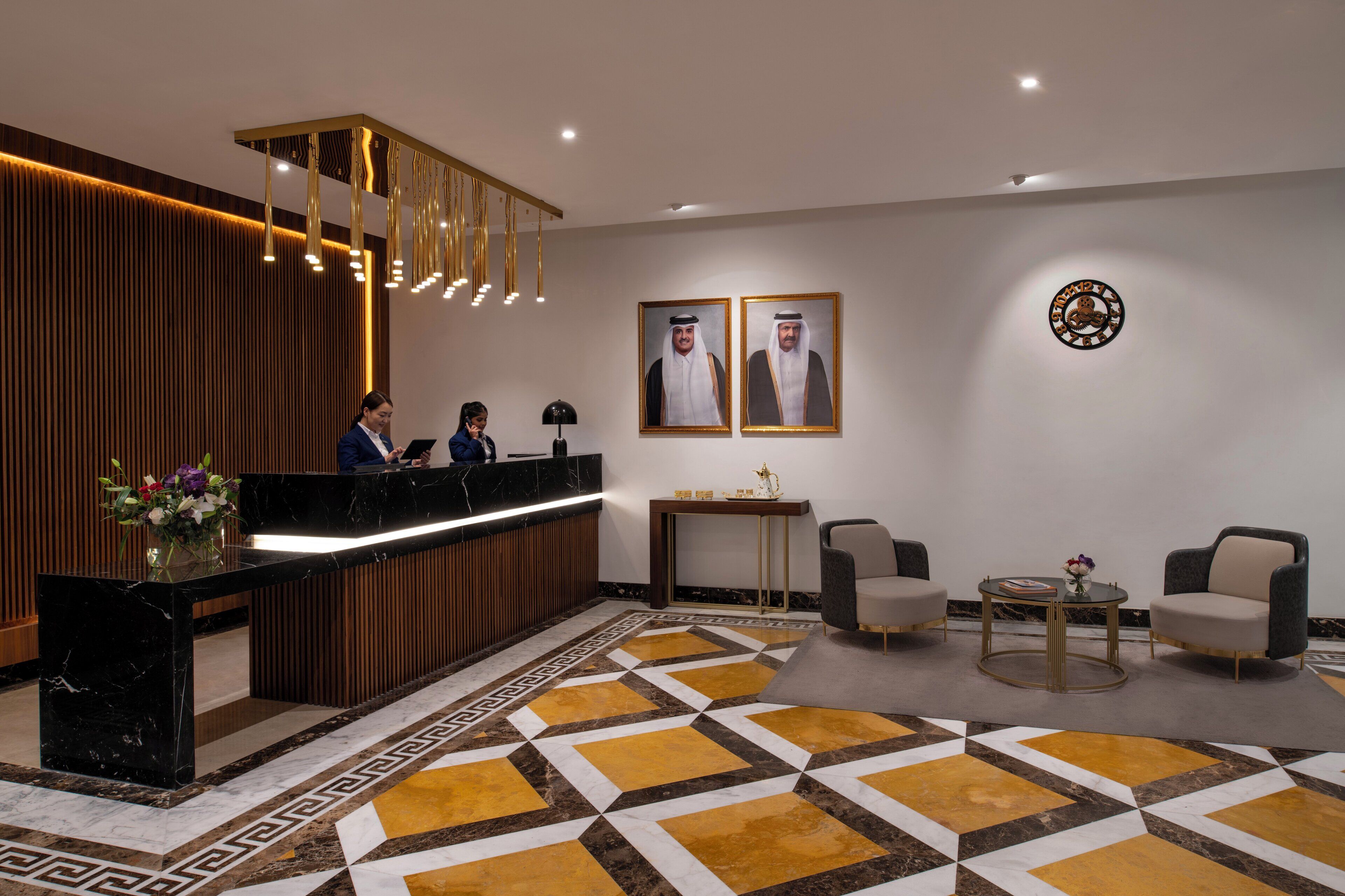 Mostrador para check-in y check-out