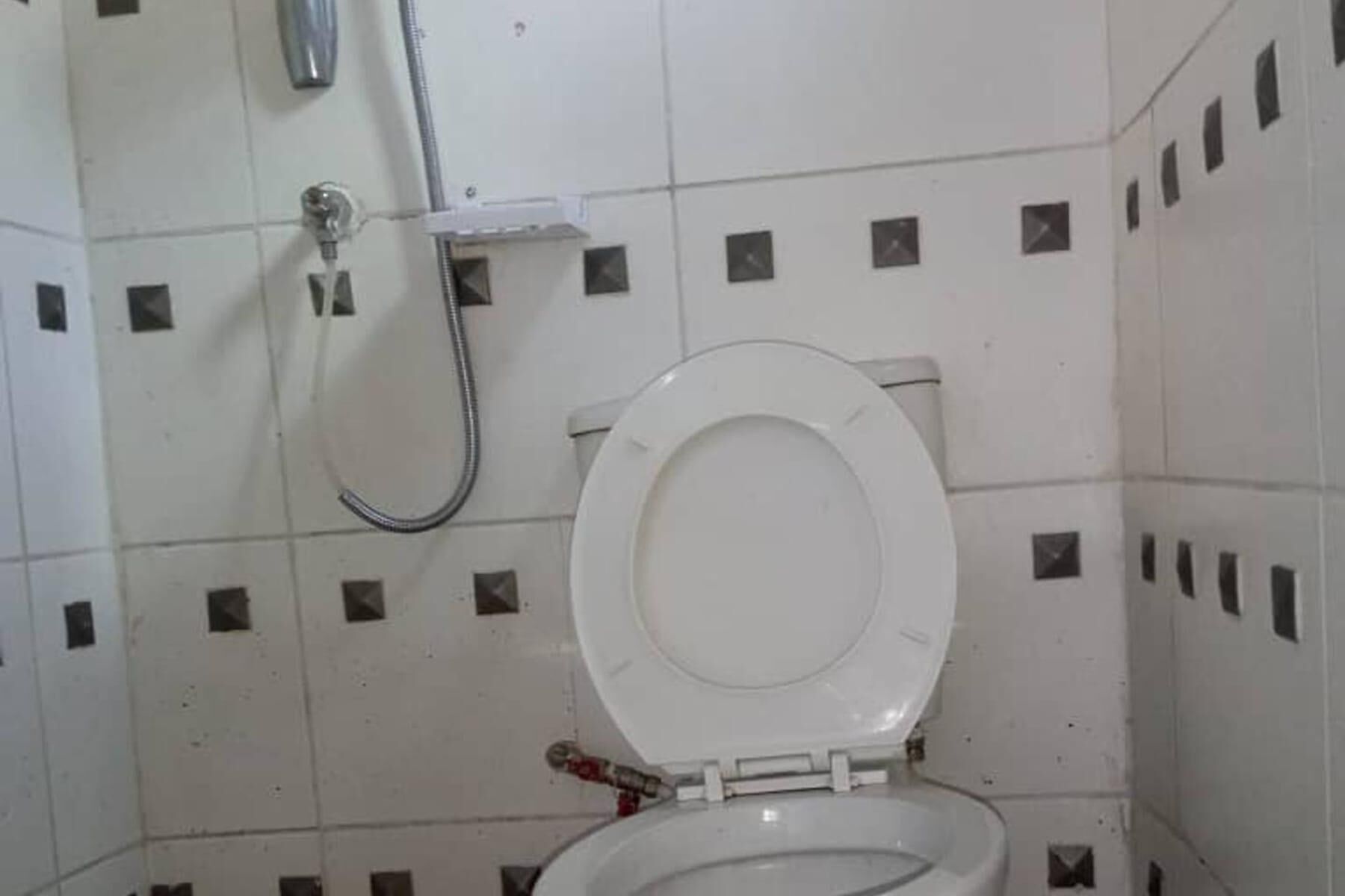 Douche, serviettes fournies, papier toilette