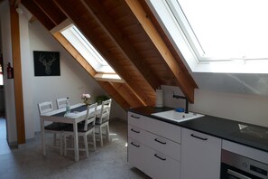 Fridge, oven, stovetop, dishwasher