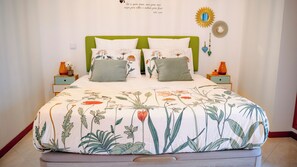1 bedroom, desk, iron/ironing board, travel cot