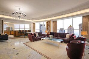 En 42-tommers LED-TV med Parabol-TV