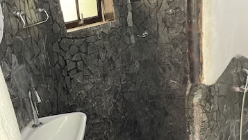 Shower, soap, toilet paper
