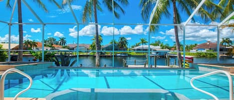 A heated pool