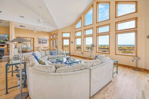 Smart TV, DVD player, books - Oceanfront Home in Salvo with Private Pool, Hot Tub, and Theater Room (Salvo)