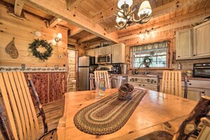 Dining - Stunning Creekside Cosby Cabin w/ Deck + Fire Pit! (Cosby)
