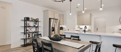 Dishwasher, toaster, blender, paper towels