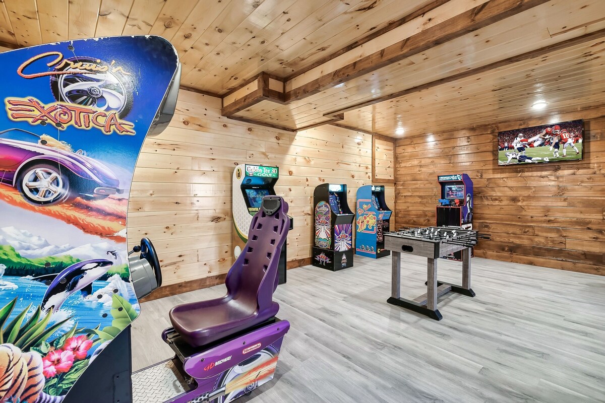 10% SALE!/Arcades/Pets/Hot Tub/Fire Pit/Air Hockey/Corn Hole/EV Charger/Peaceful