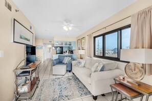Smart TV - Sundunes 111 🌴 Relaxing Gulf-Front Getaway | Corner Condo w/ Pool + Views (Navarre)