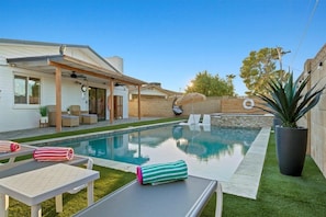 Outdoor pool, a heated pool