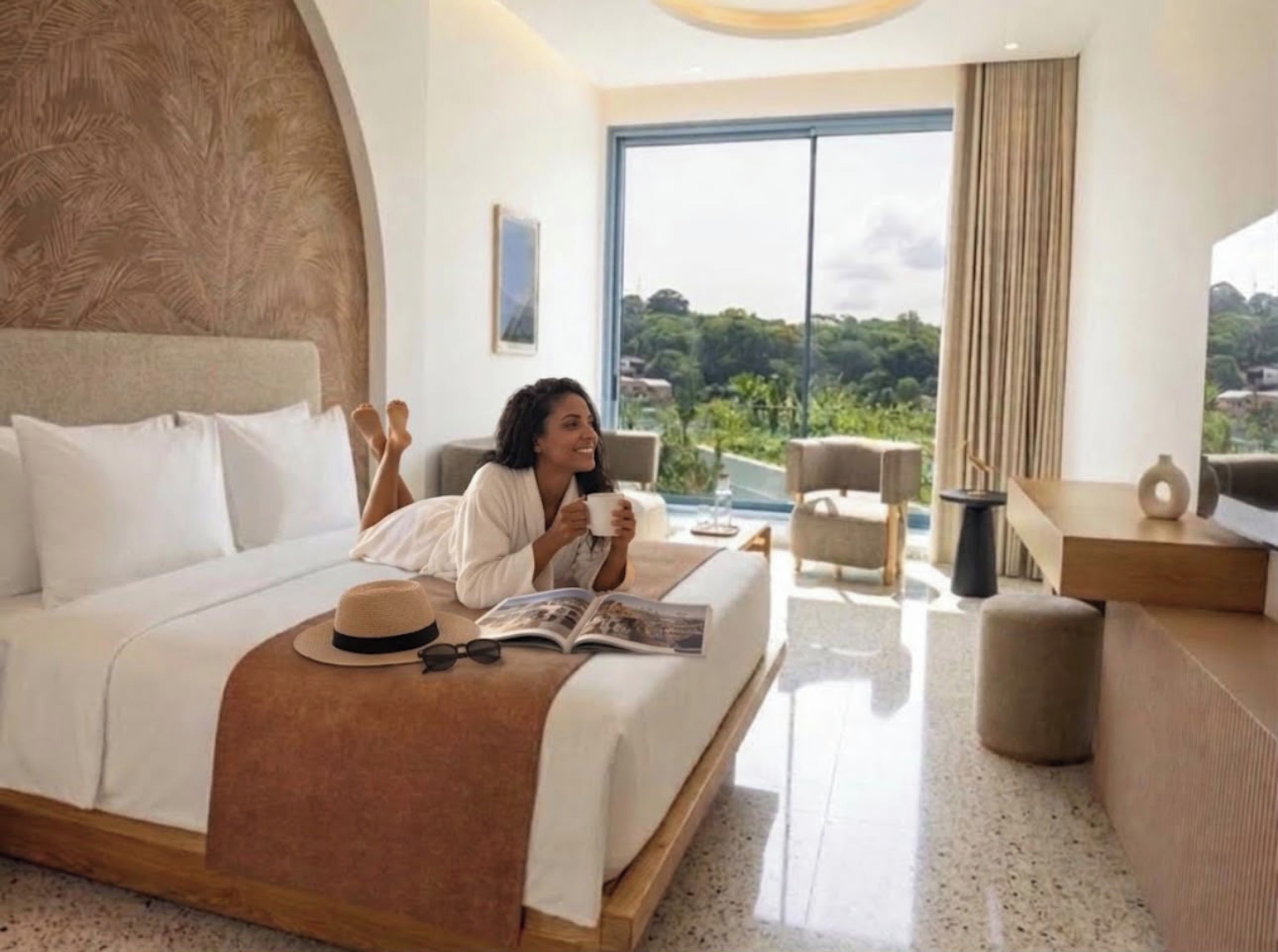 Studio Suite Bisnis | Seprai katun Mesir, seprai premium, dan selimut bulu angsa