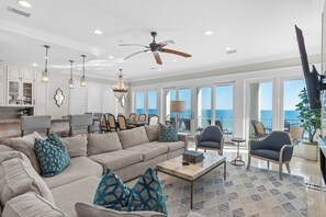 Smart TV, fireplace, books, stereo - Villa Bianca - Beachfront Luxurious Home w/ Stunning Views and Beach Service! (Destin)