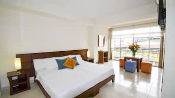 Ropa de cama de alta calidad y minibar